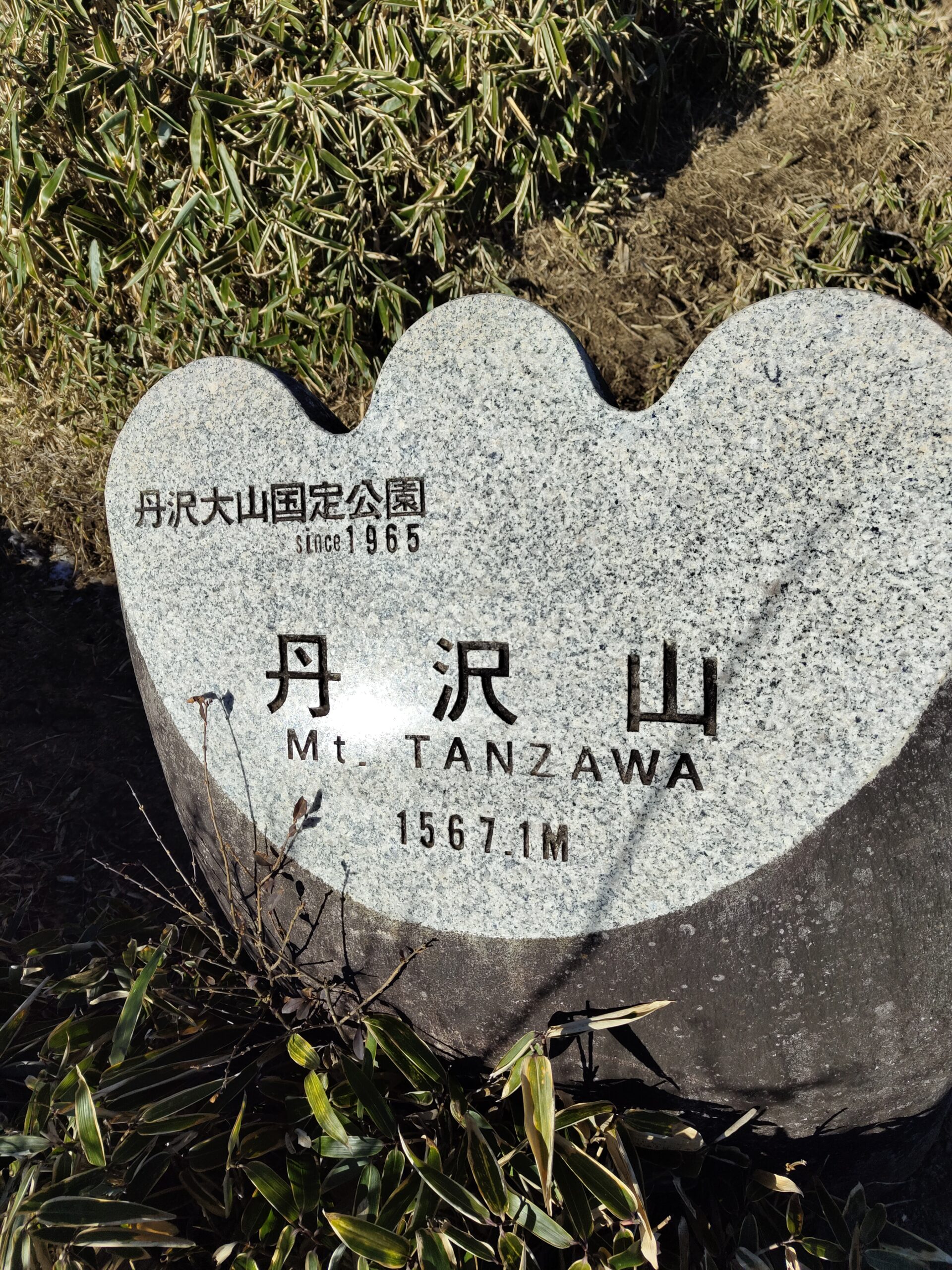 丹沢山の石碑
