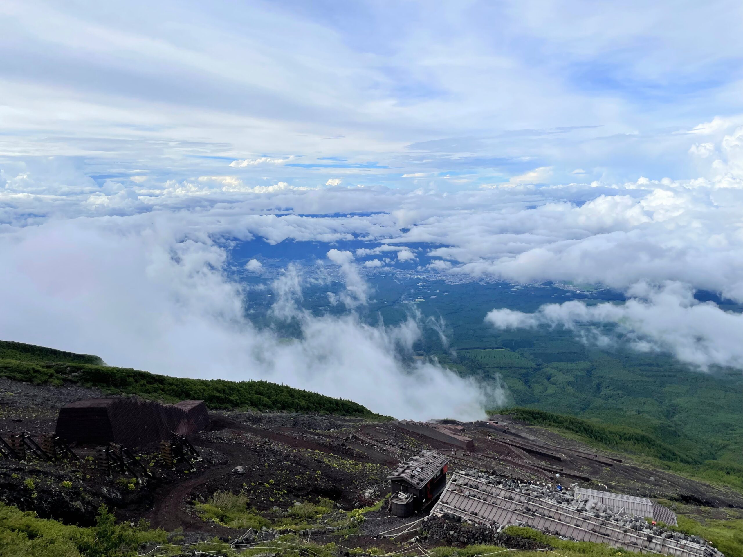 富士山7合目付近から見た雲