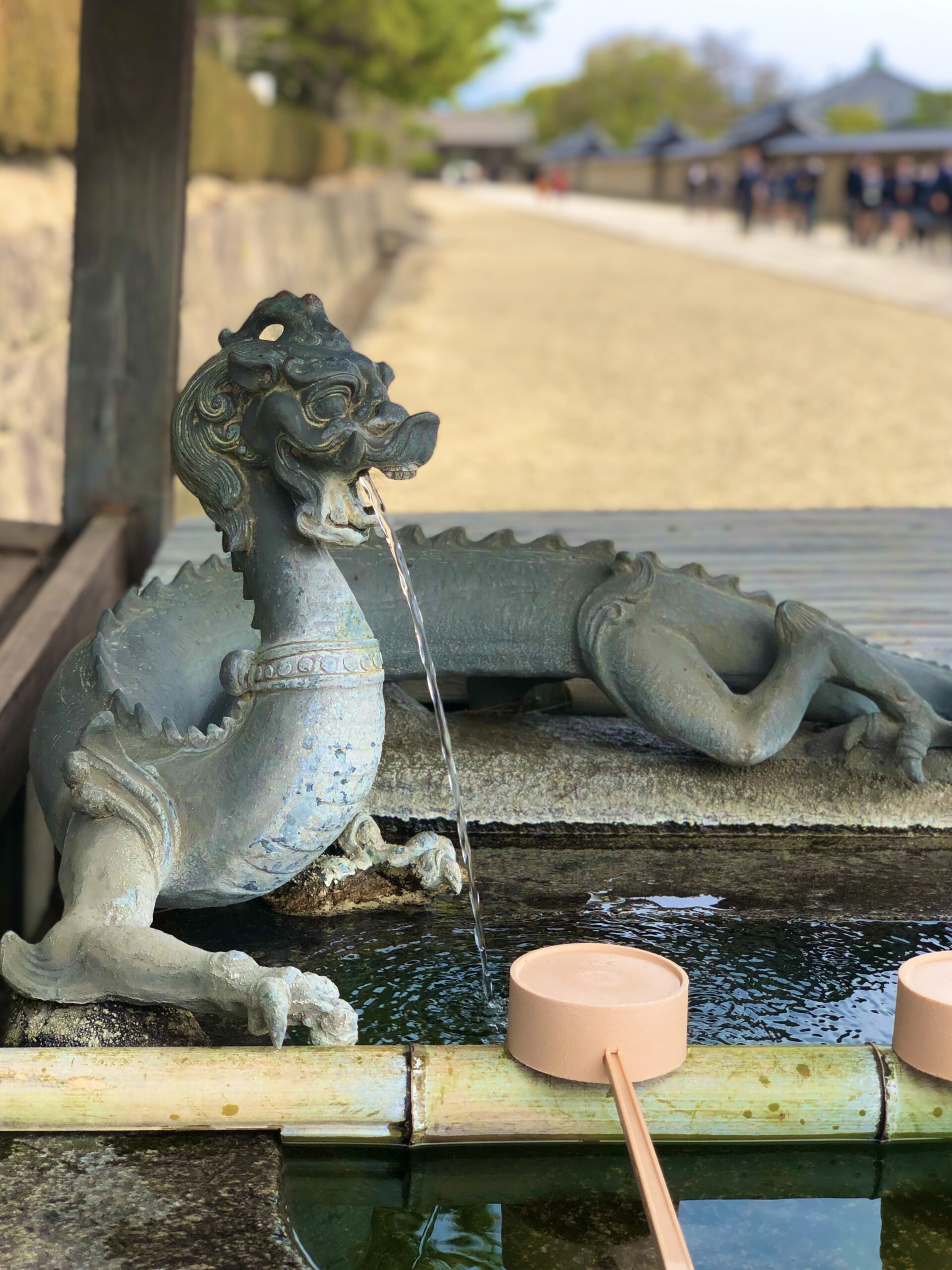 法隆寺＿手水舎